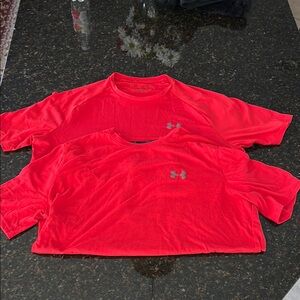 Under Armour Red Athletic Shirts (Set of 2)